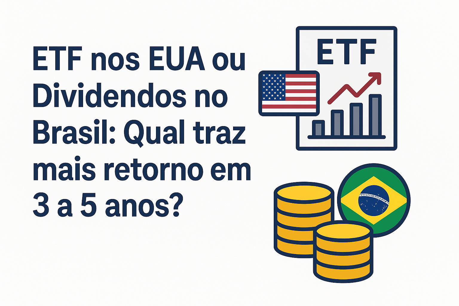 ETF nos EUA ou Dividendos no Brasil: Qual traz mais retorno em 3 a 5 anos? 1 ETF ou Dividendos