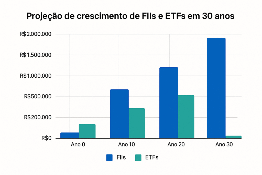 Projecao-de-crescimento-de-FIIs-e-ETFs-em-30-anos-1024x683 O Poder Invisível dos Juros Compostos