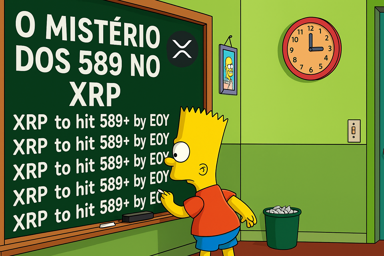 O Mistério dos 589 no XRP: Simpsons, Brad Garlinghouse e a Nova Era da Ripple 1 XRP to hit $589+ by EOY