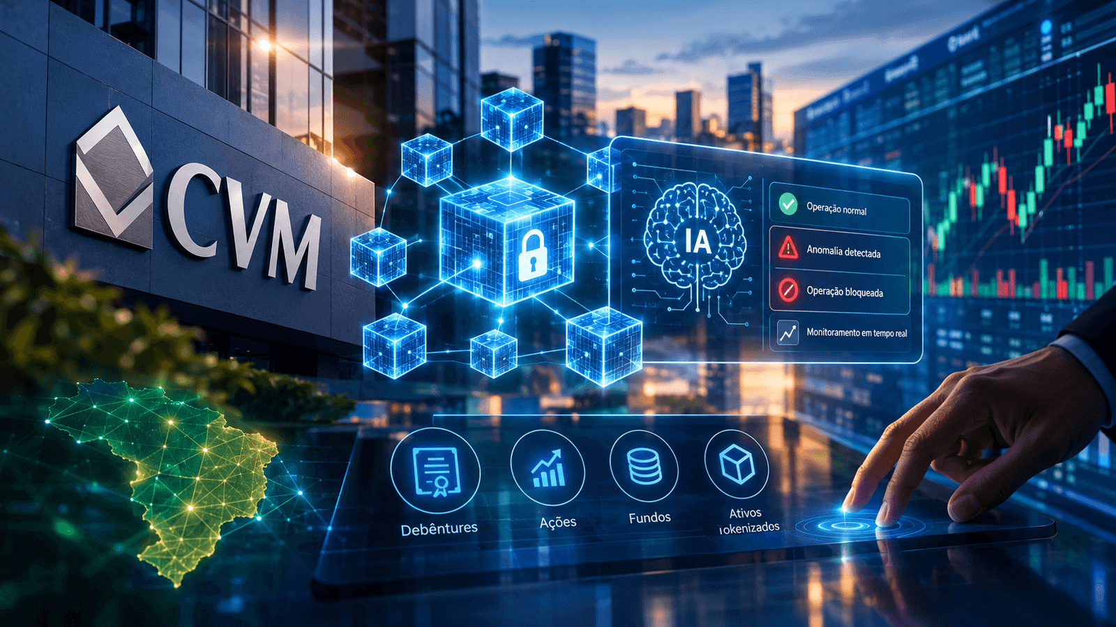 CVM vai usar IA e blockchain para vigiar mercado em tempo real. 1 IA